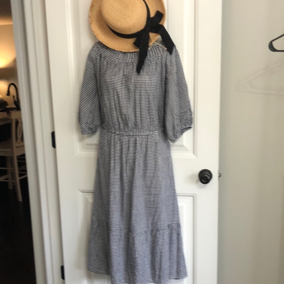 Old Navy Dresses & Skirts - Navy Gingham Check Prairie Dress XL